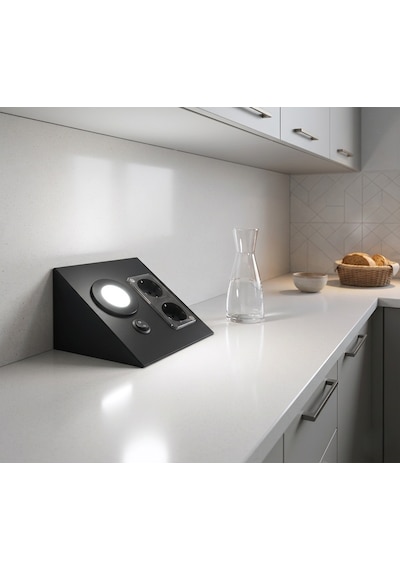 Cata Ct 5110 Siyah Kasa 5w Çift Prizli Tezgah Aydınlatma Beyaz Işık 6400k