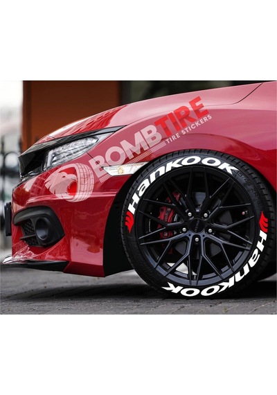 Hankook Lastik Yazısı 4 Adet 2.5 Cm Motorsiklet Ve Araçlar Için Lastik Sticker