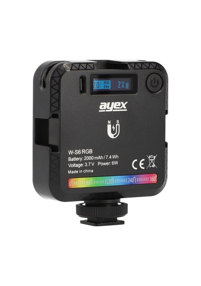 Ayex Rgb Led Video Işık W-s6 45 Led 20 Efekt 2000mah Şarjlı