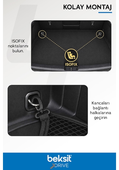 Drıve Bagaj Sabitleme Filesi Fiat Egea Uyumlu 40x60