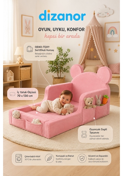 Dizanor Luxury Tedyy Baza Ve Başlıklı Montessori Full Sünger Yatak Seti Dizanor Luxury Tedyy Baza Ve Başlıklı Montessori Full Sünger Yatak Seti
