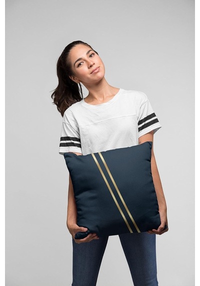 Lacivert Dekoratif Kırlent Yastık Kılıfı Gizli Fermuar Çift Taraflı Premium Kumaş 43x43cm Krl1004 Diğer