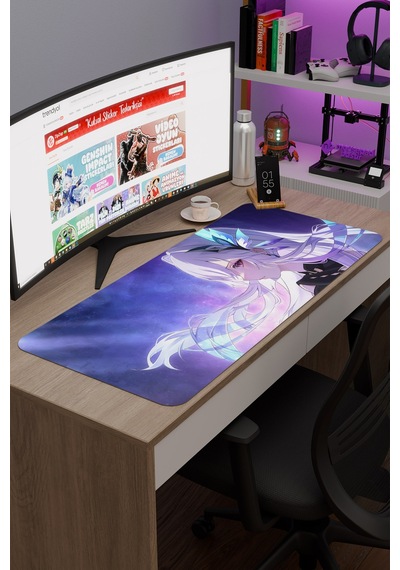Skirk Genshin Impact Anime Gacha V4 - 90x40 Xxl Gaming Mouse Pad Fare Altlığı