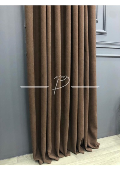Fon Perde Brillant Marka Panama Desen Kahverengi