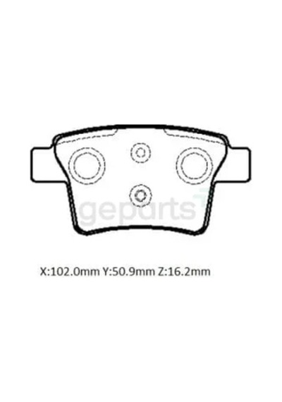 Arka Fren Balatası 1,8/2,0/2,2/2,5 Disk 102x50,9x16,2 Bramax Ford Mondeo - 2005-2007