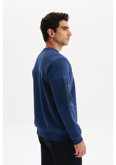 AR-MA Arma Erkek Regular Fit Basic 3 İplik Şardonlu Bisiklet Yaka Sweatshirt Pamuk Polyester Karışımlı K30124603302 İndigo-i1 AR-MA Arma Erkek Regular Fit Basic 3 İplik Şardonlu Bisiklet Yaka Sweatshirt Pamuk Polyester Karışımlı K30124603302 İndigo-i1