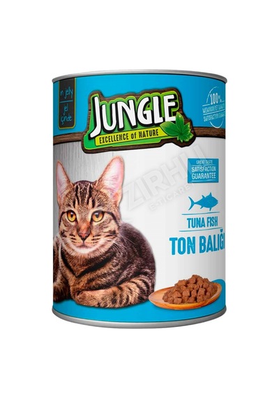 2 Adet Jungle Kedi Konservesi 400 Gr Ton Balıklı