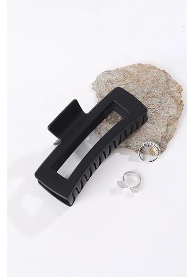 6 Adet Büyük Renkli Kadın Mandal Toka Siyah, Bag 9cm Diğer