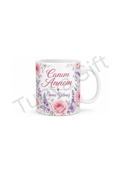 Anneler Günü Hediyesi İsme Özel Baskılı Kupa Bardak Sublimation Anne Hediye Beyaz / Çok Renkli