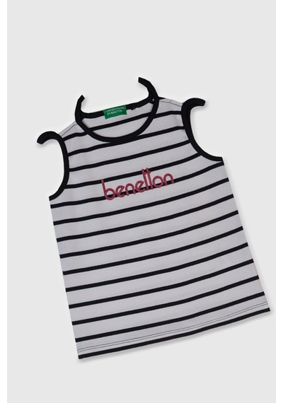 Benetton Kız Çocuk Atlet Beyaz