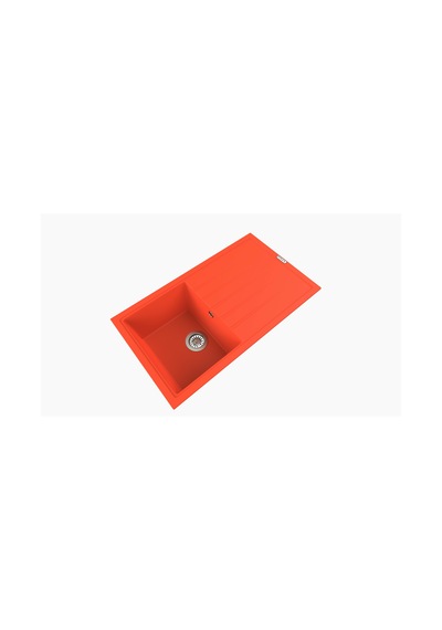 Polex Cristalüx Granit Evye P-03 Turuncu Tezgah Altı Ve Tezgah Üstü Mutfak Evyesi 85x49.5 CM