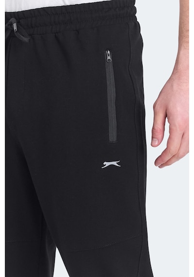Slazenger Onon In Erkek Fermuar Cepli Siyah Eşofman Altı Siyah