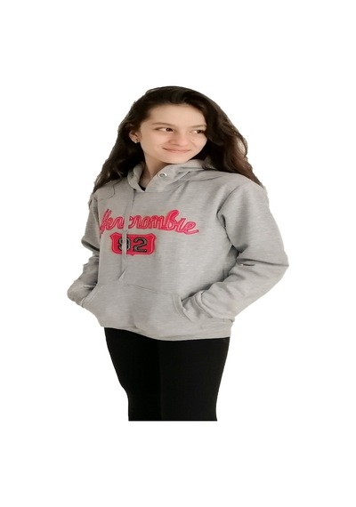 Berselüx Kapişonlu Çocuk Sweatshirt Gri Melanj 2Iplik Şardonlu... Gri