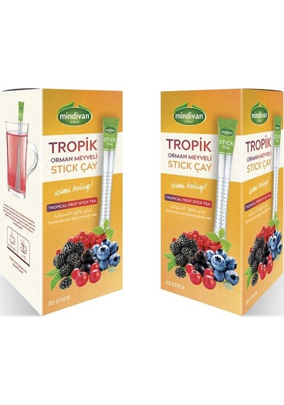 Mindivan Tropik Orman Meyveli Stick Karışık Meyve Çayı 20'li