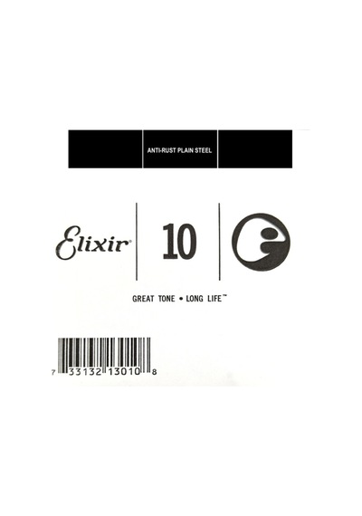Elixir 13010 Tek Gitar Teli 0,10 Anti-rust Plain Steel Single Guitar String - 010