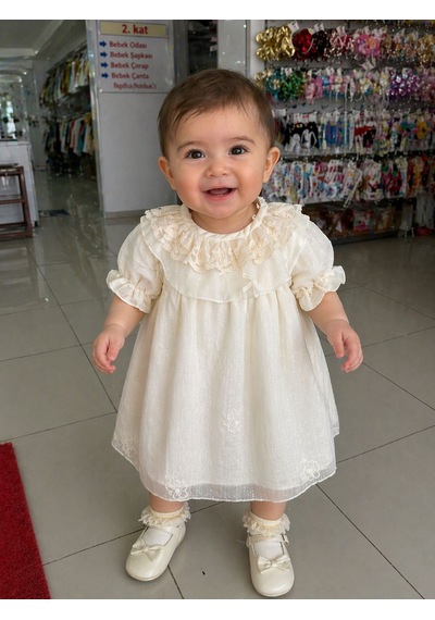 Babydoll Elbise Noynoy ekru