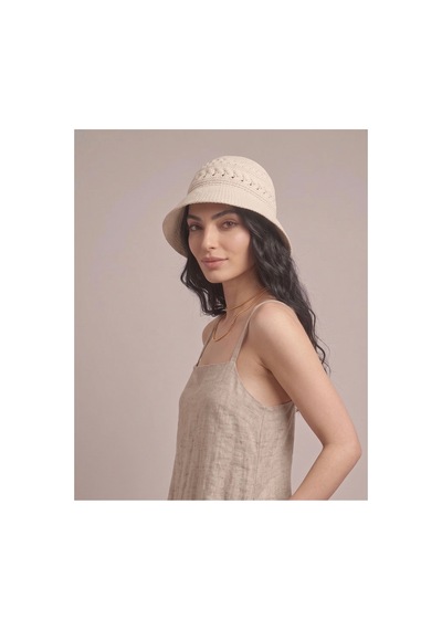Mollycrush Kadın Yazlık Plaj Şapkası Natural Krem Renk Bucket Güneş Koruyucu Şık Model Krem