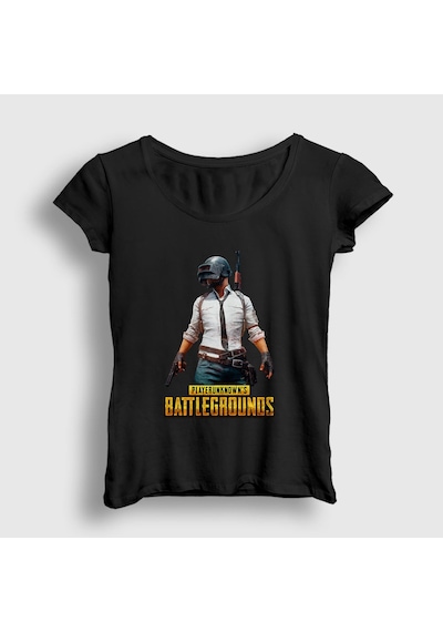 Presmono Kadın Cover Pubg T-shirt Siyah
