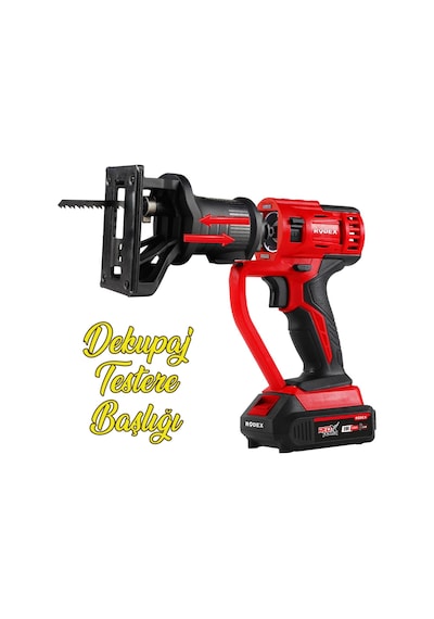 Rodex RPX2708F Şarjlı Akülü Matkap Çok Amaçlı 7 Değişebilir Başlıklı Matkap Vidalama 8 Parça