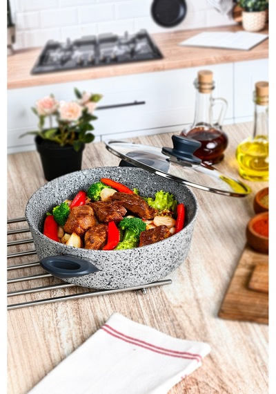 Granit Yanmaz Yapışmaz Yakamoz Model Pilav Tenceresi 32 Cm