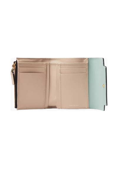 Marni Colour-blocked Saffiano Deri Cüzdan, Çok Bölmeli Şık Tasarım Açık Mavi