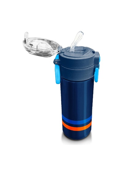 Coral High Kids Lacivert Pipetli Ve Direkt İçim Çelik Termos 500 Ml 31928 Lacivert