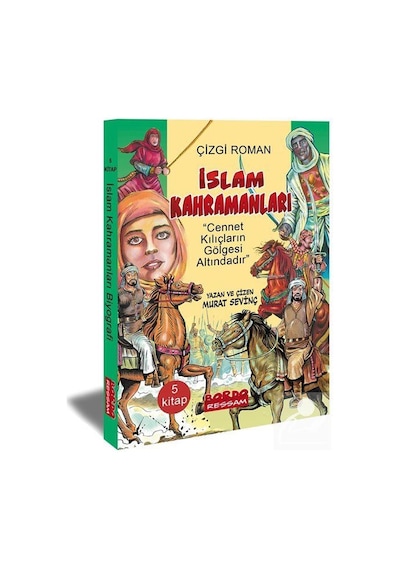 İslam Kahramanları Çizgi Roman Seti - 5 Kitap Takım - Murat Sevinç - Bordo Ressam