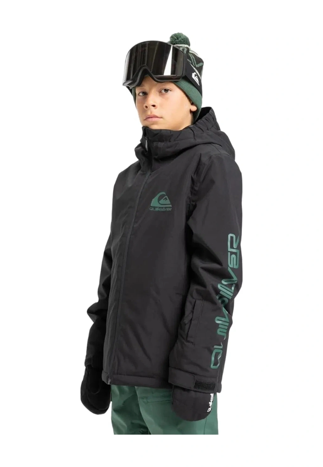 Roxy Quıksılver Mıssıon Youth Jk Anthracite - Solid Erkek Çocuk Snowboard Ceketi Eqbtj03230-11793 Siyah