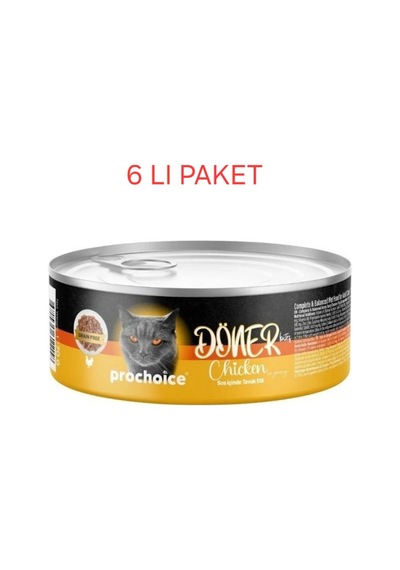 Döner Bites Sos İçinde Tavuk Etli Yetişkin Kedi Konservesi 70gr- 6 Lı Paket