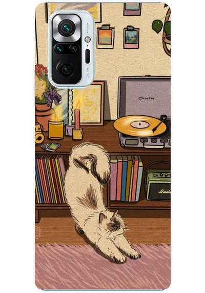 Redmi Note 10 Pro Uyumlu Nostaljik Köpek Tasarımlı Baskılı Silikon Kılıf Renkli