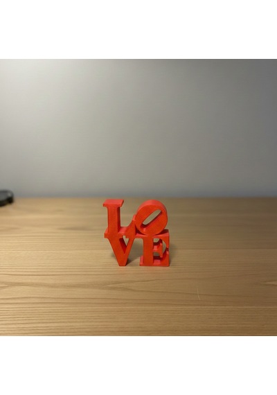 Modern "love" Tipografik Dekoratif Figür Minimalist Pla Masaüstü Aksesuarı Kırmızı