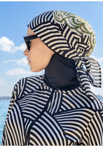 Bandana- Eşarp - Siyah Deniz Kabuğu 22 Çok Renki