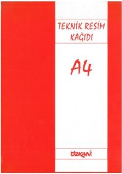 Teknik Resim Kağıdı Dik 30 Yaprak A4 Özkan Kırmızı Kapak