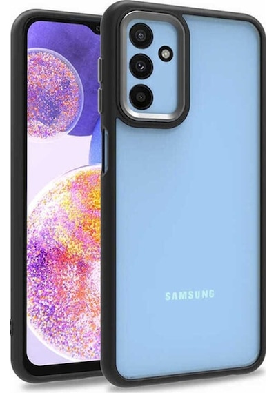 Samsung Uyumlu Galaxy M23 Kılıf Zore Flora Kapak Siyah