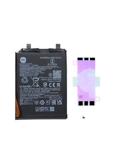 Xiaomi Redmi Note 13 Pro Bm5v Batarya Pil Telefon Bataryası Pil Bandı Yanında