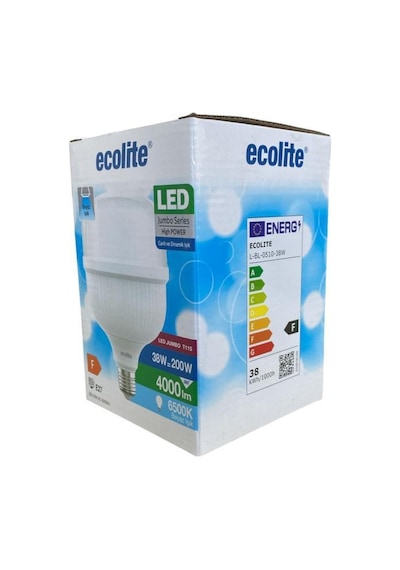 Ecolite 36w 200w Jumbo Led Ampul 6500k Beyaz Işık E27 Duylu Ecolite 36w 200w Jumbo Led Ampul 6500k Beyaz Işık E27 Duylu