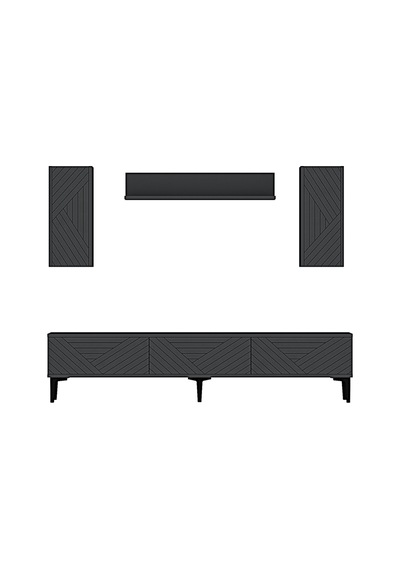 Tvr1802a - Ferrotvr180 Tv Ünitesi Takımı Antrasit 180cm Antrasit