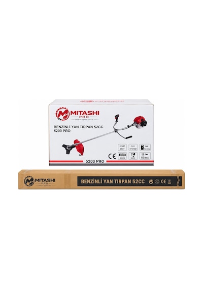 Mitashi Pro Mts52 Euro5 Benzinli Motorlu Yan Tırpan 52cc-2hp - Çim Biçme Makinesi
