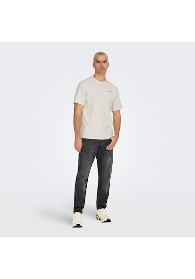 Only & Sons Dawson Erkek Krem Tişört 22033190-cd Krem
