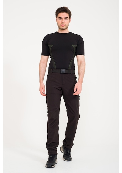 Q&Steinbock Kaunas Softshell Kışlık Erkek Outdoor Pantolonu Siyah