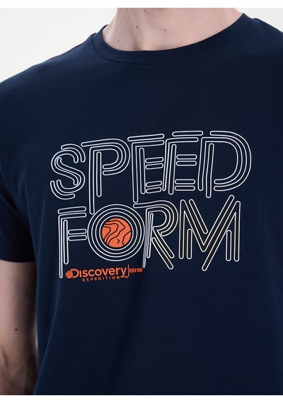 Discovery Expedition Lacivert Pamuk Karışımlı T-shirt D6sm-tst3706