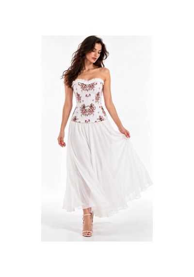 L'aura Corset Aria Bayan Korse Büstiyer Beyaz