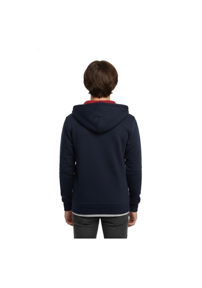 Baglan Lacivert Fermuarlı Kapüşonlu Cepli Kız Erkek Sweatshirt Bgl-st05000 Lacivert