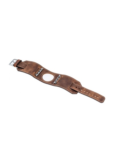 Bouletta Apple Uyumlu  Watch Deri Kordon 42-44-45 MM Cuff Kahverengi