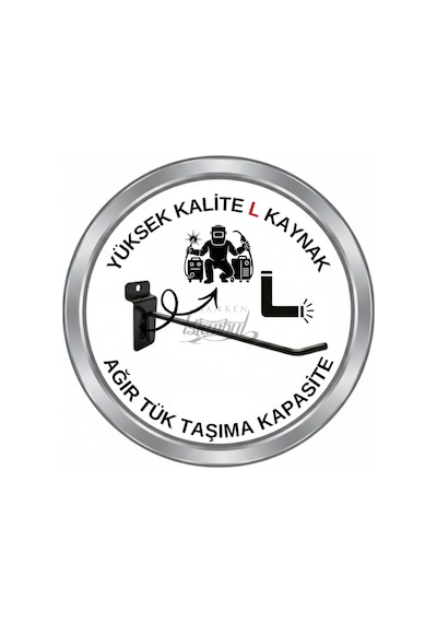 Kanallı Pano Kancası 30 Cm Kauçuklu Siyah Delüx 10 Kg Kapasiteli Mağaza Raf Askı Kancası 100 Adet