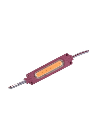 12 Volt Pembe 3 Watt 3’lü Lensli 3030 Reklamcı Modül (10 Adet)