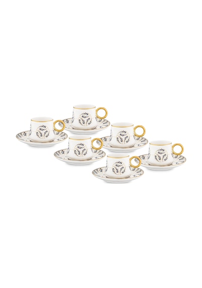 Jumbo Grace 12 Parça 6 Kişilik Kahve Fincan Takımı Gold Gold