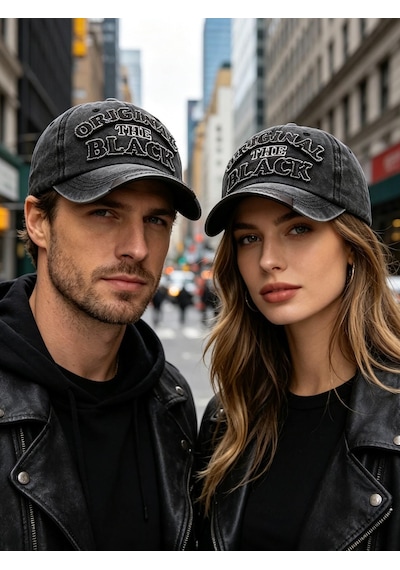 Valkyrie Original The Black Nakışlı Unisex Beyzbol Şapkası Vintage Eskitme Pamuk Ayarlanır Siyah