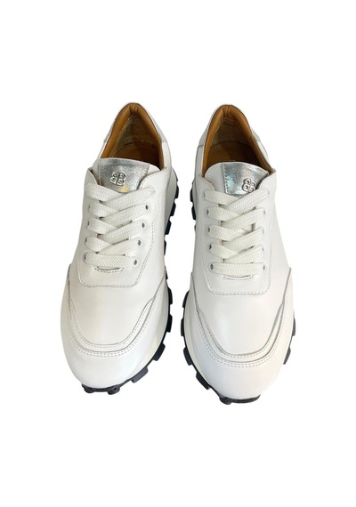 Beyaz Hakiki Deri Comfort Taban Sneaker Beyaz