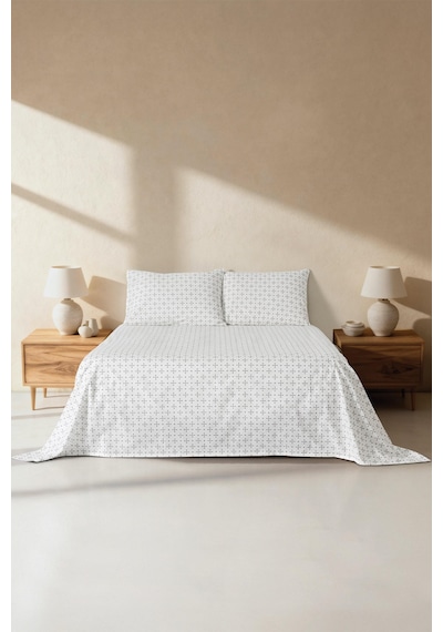 Mix & Match Nova %100 Pamuk Çift Kişilik Çarşaf Seti Beyaz
